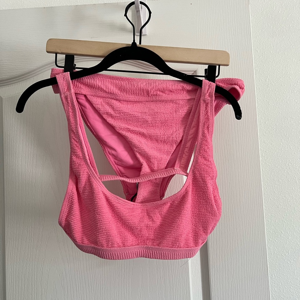 TopShop Pink Crinkle Bikini SZ 8